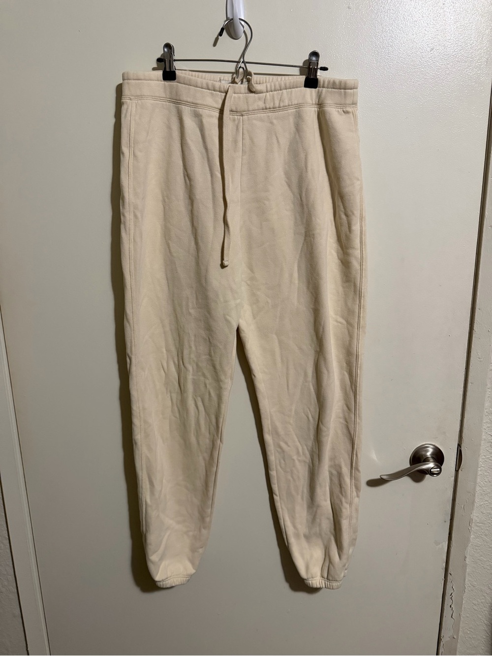 Abercrombie & Fitch Off-White Drawstring Joggers